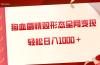 狗血剧情多渠道变现，双形态全网布局，轻松日入1000＋，保姆级项目拆解