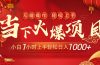 当下火爆项目,操作简单,小白仅需1小时轻松上手日入1000+