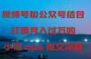 视频号和公众号结合打造月入过万的小说cps推文项目