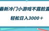 最新冷门小游戏不露脸直播，场观稳定几千，轻松日入3000＋