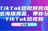 TikTok短视频跨境出海撸美金，带你玩TikTok短视频（41节课）
