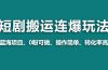 【蓝海野路子】视频号玩短剧，搬运+连爆打法，一个视频爆几万收益！