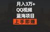 月入3万+ 简单搬运去重QQ视频蓝海赛道  上手即赚