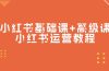 小红书基础课+高级课-小红书运营教程（53节视频课）