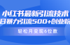 日引500+月变现六位数24年最新小红书暴力引流兼职粉教程