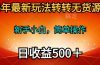 稳定 日收入500＋