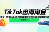 TikTok-出海淘金，新手0-1快速入门短视频直播带货等引流到变现的知识