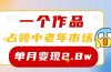 一个作品，占领中老年市场，新号0粉都能做，7条作品涨粉4000+单月变现2.8w