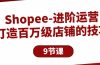 Shopee-进阶运营：打造百万级店铺的技巧（9节课）