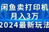 2024闲鱼卖打印机，月入3万2024最新玩法