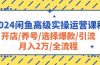 2024闲鱼高级实操运营课程：开店/养号/选择爆款/引流/月入2万/全流程
