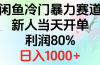 2024闲鱼冷门暴力赛道，新人当天开单，利润80%，日入1000+