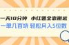 一天10分钟 小红薯全靠搬运  一单几百块 轻松月入5位数