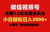 微信视频号变现，5.0全新自动掘金玩法，日入利润2000+有手就行
