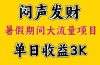 大流量项目，单日收益3千+ ，拿出执行力，两个月翻身
