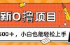 0撸项目，每日正常玩手机，日收500+，小白也能轻松上手