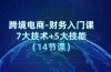 跨境电商-财务入门课：7大技术+5大技能（14节课）
