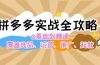 拼多多实战全攻略：0基础到精通，覆盖选品、运营、推广、起款
