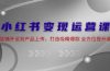 小红书变现运营课：从店铺开设到产品上传，打造吸睛爆款 全方位提升收入