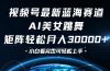 视频号最新蓝海赛道，小白也能轻松月入30000+