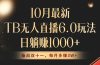 10月最新TB无人直播6.0玩法，不违规不封号，睡后实现躺赚，每月多赚3W+！