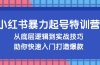 小红书暴力起号训练营，从底层逻辑到实战技巧，助你快速入门打造爆款