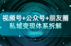 视频号+公众号+朋友圈私域变现体系拆解，全体平台流量枯竭下的应对策略