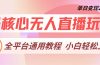 最核心无人直播玩法，全平台通用教程，单日变现2000+