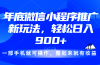 24年底微信小程序推广最新玩法，轻松日入900+