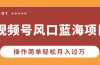 视频号风口蓝海项目，中老年人的流量密码，操作简单轻松月入过万