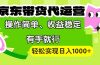 【京东带货代运营】操作简单、收益稳定、有手就行！轻松实现日入1000+