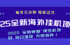2025最新海外挂机项目：每天几分钟，轻松月入过万