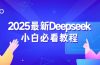 2025最新Deepseek小白必看教程：从注册登录到深度思考，一站式学习体验