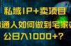 私域IP+卖项目，普通人如何做到宅家办公实现日入1000+