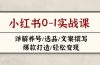 小红书0-1实战课(2023-2025)，详解养号/选品/文案撰写/爆款打造/轻松变现