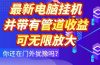最新电脑挂机单机每天收益300+ 并带有团队管道收益 可无限放大