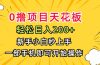 0撸项目天花板，日入200+，新手小白秒上手，一部手机即可操作