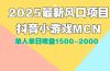 DY小游戏MCN广告2025最新打法单人单日收益1500-2000背靠大平台新手小白…
