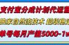 支付宝分成计划代运营，最新自然流技术，收益稳定，单号月产5000＋！