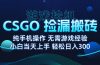 8月最新游戏搬砖，CSGO纯挂机，不需要玩游戏，实现真挂机，月入1W+