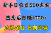 日收益300-500，熟练后日入1000左右