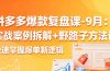 拼多多爆款复盘课-9月：实战案例拆解+野路子方法论，快速掌握爆单新逻辑