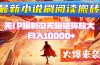 小说阅读搬砖单机每天收益200-400+ 无IP限制可无限矩阵放大 —