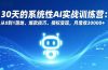 30天的系统性AI实战训练营：从0到1落地、爆款技巧、授权变现，月增收30000+