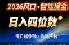 2026智能美金套利，全自动对冲策略护航，低门槛可实操。单人单日2000+全自动运行省心省力