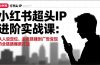 小红书超头IP进阶实战课：从人设定位、主页搭建到广告变现的全链路爆款打法