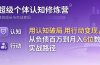超级个体认知修炼营：用认知破局用行动变现，从负债百万到月入6位数实战路径