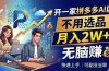 开一家拼多多AI店，不用选品，月入2W+，无脑赚，可副业全职