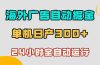 海外广告自动掘金，单台电脑日产300+，小白可操作