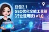 豆包2.1 GEO优化全能工具箱（行业通用版）v1.0